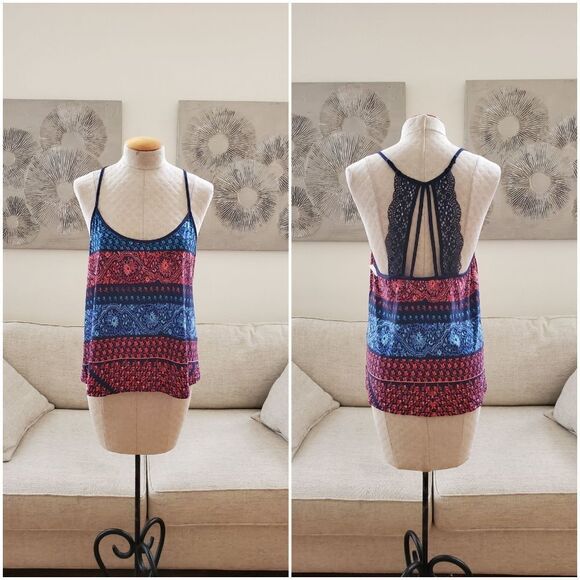 In Bloom by Jonquil Crochet Back Top size Medium - Picture 1 of 10